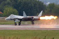 T-50 PAK FA Fault in right engine